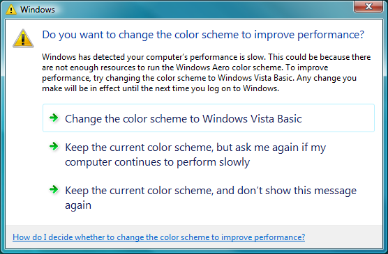 Slow Performance in Windows Vista